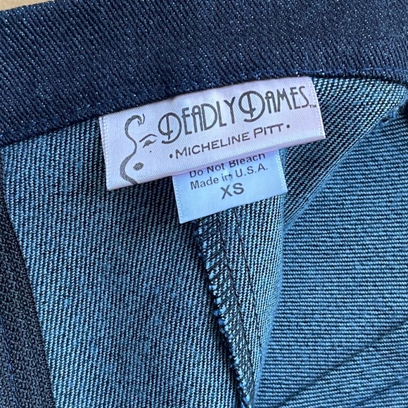 Deadly Danes by Micheline Pitt High Waist Cigarette Jeans XS - Picture 5 of 7